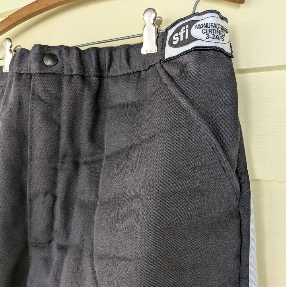 SFI Certified Black Racing Pants-lined size L